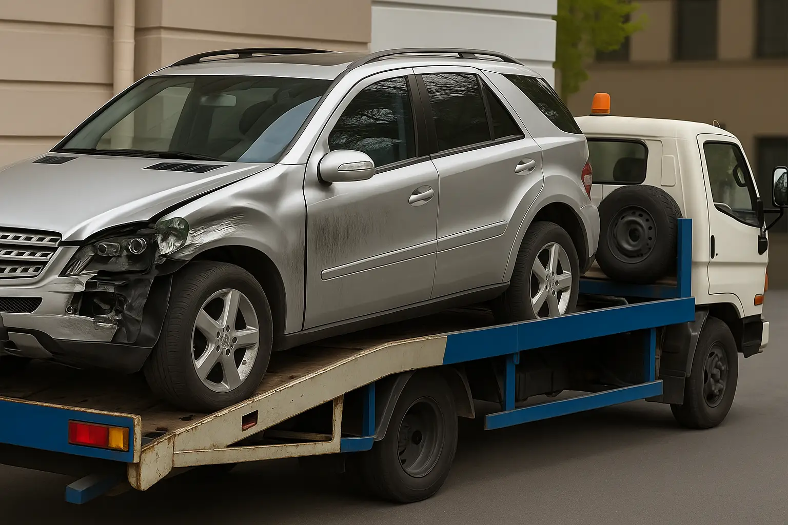 Dépannage de véhicule accidenté