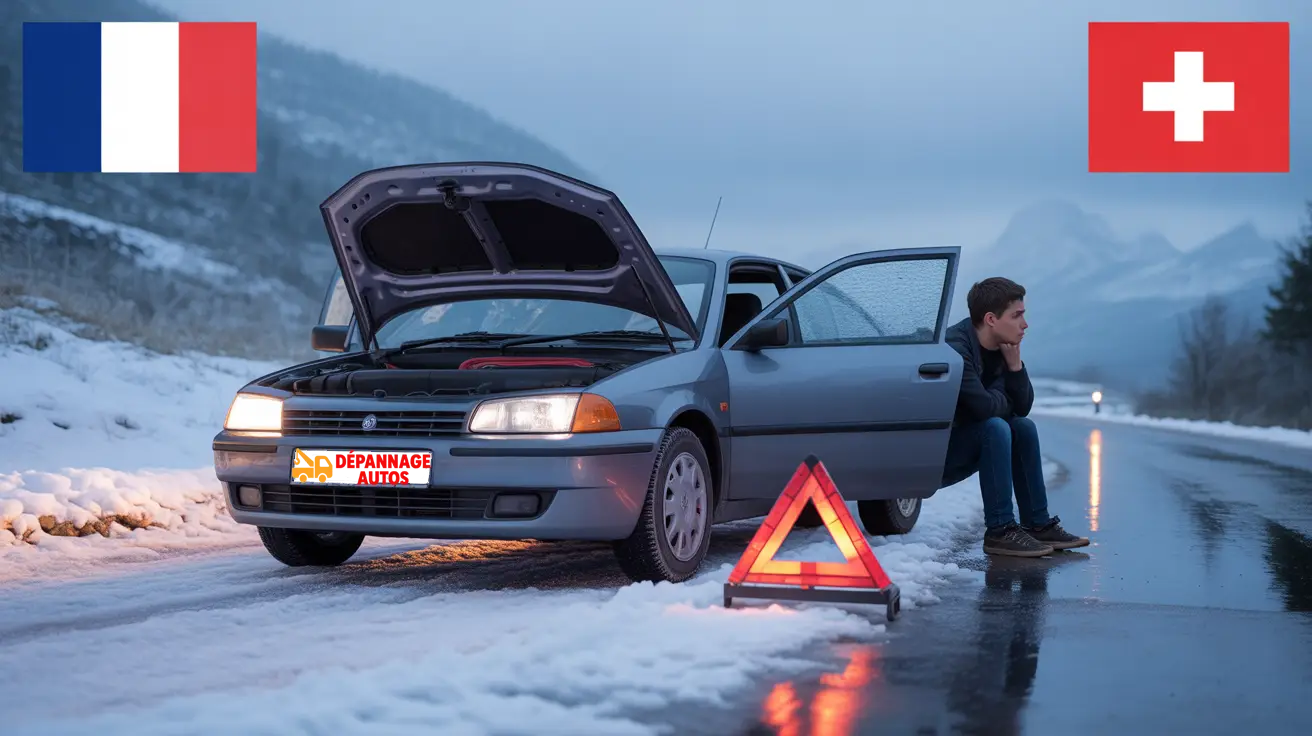 Panne en hiver — assistance 24/7 des deux côtés de la frontière France–Suisse (numéro et WhatsApp)