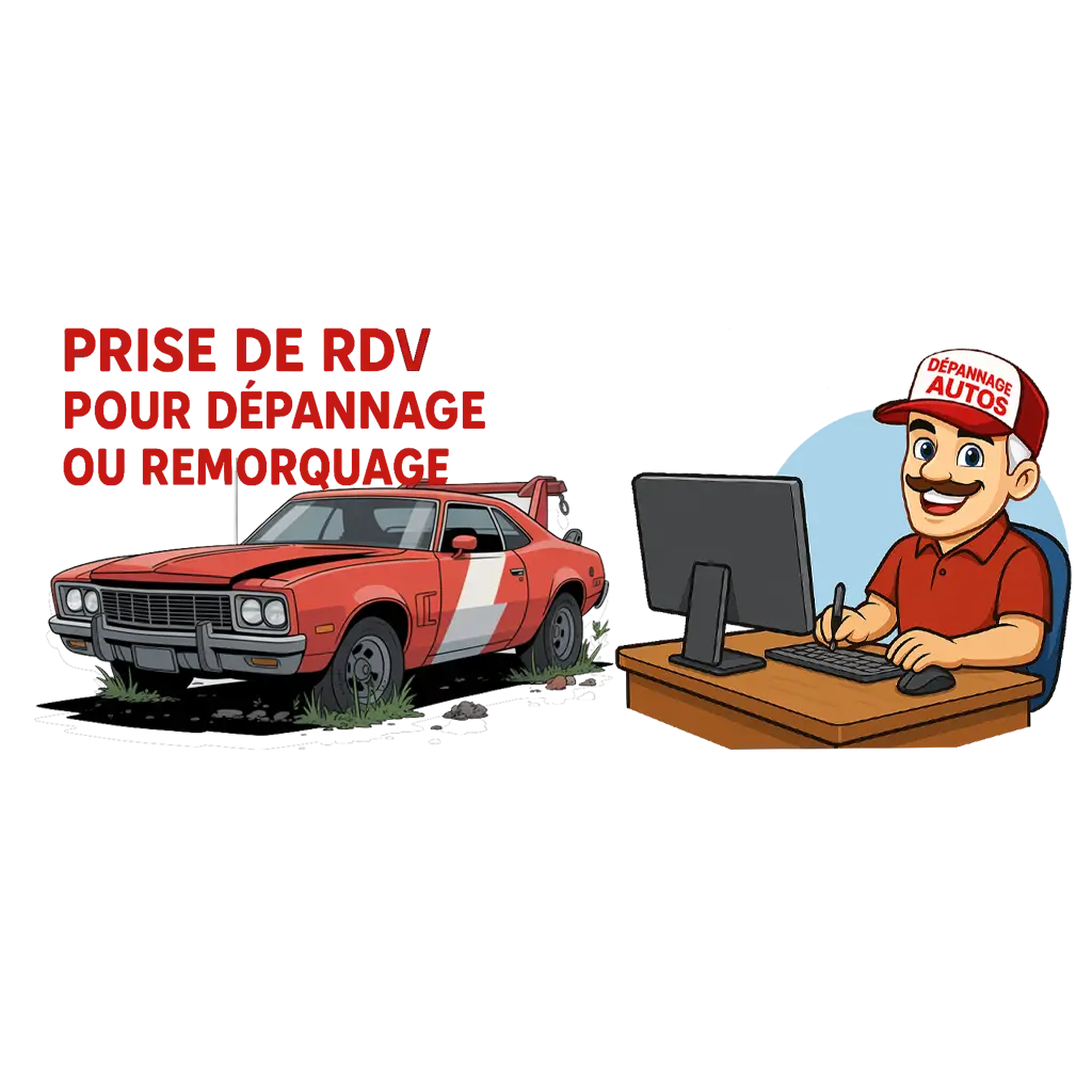 Mascotte Dépannage Autos - réservation remorquage