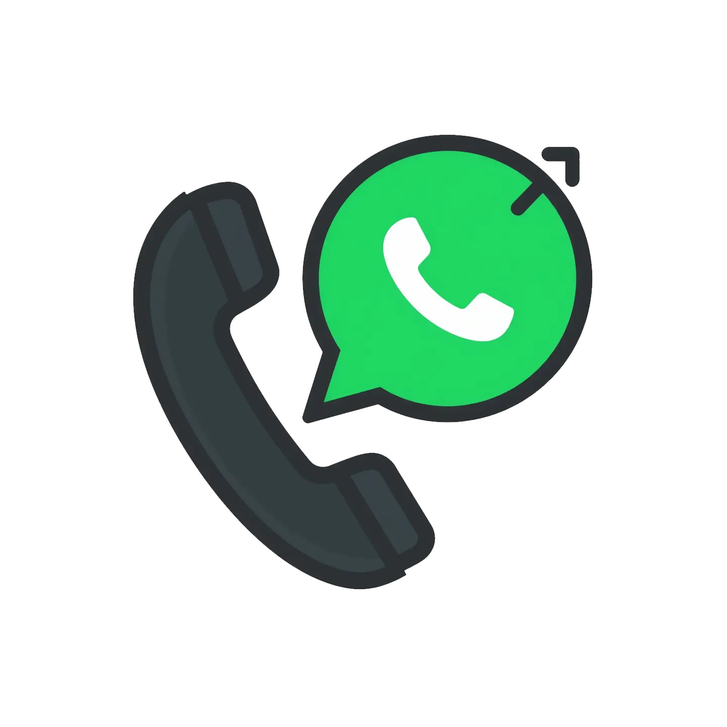 Icône WhatsApp — contact rapide remorquage France–Suisse (zone frontalière)