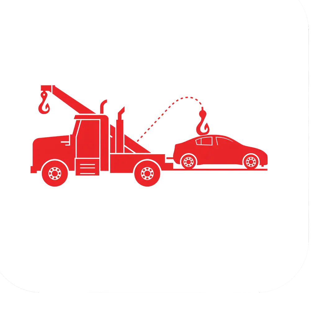 Icône dépanneuse dépannage Orléans – fin d’intervention et remorquage plateau vers garage ou partenaire agréé