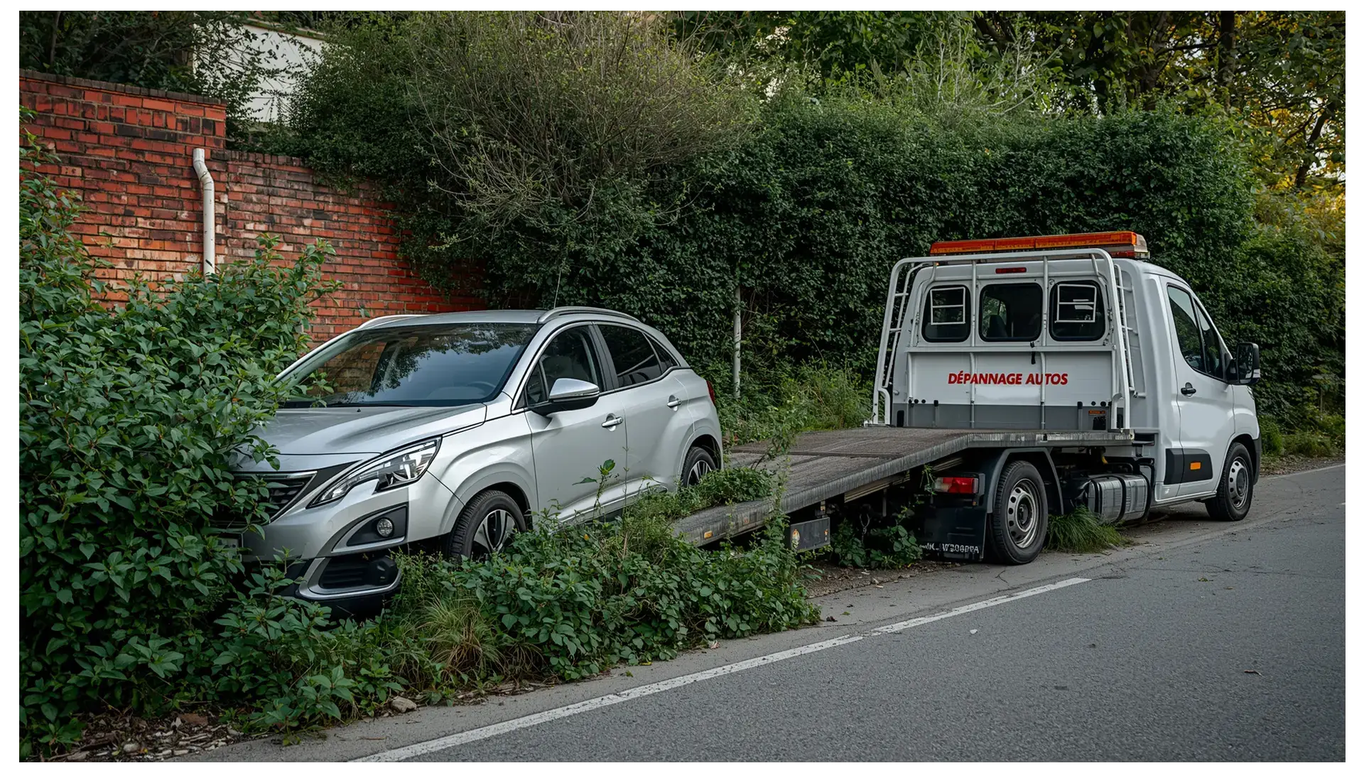 Remorquage d'un véhicule abandonné à Orléans – dépanneuse plateau en intervention sur voie publique