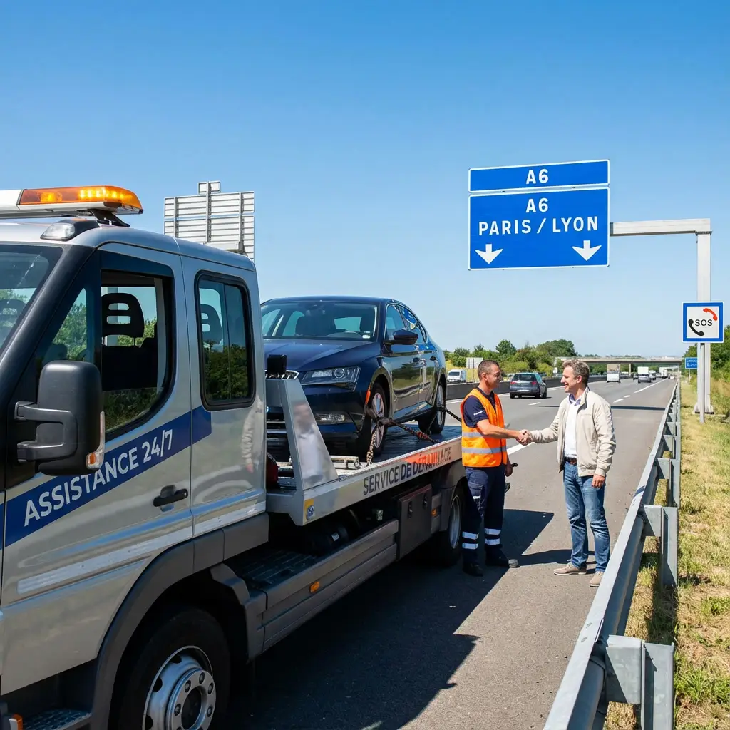 Service d'assistance automobile 24/7 sur autoroute