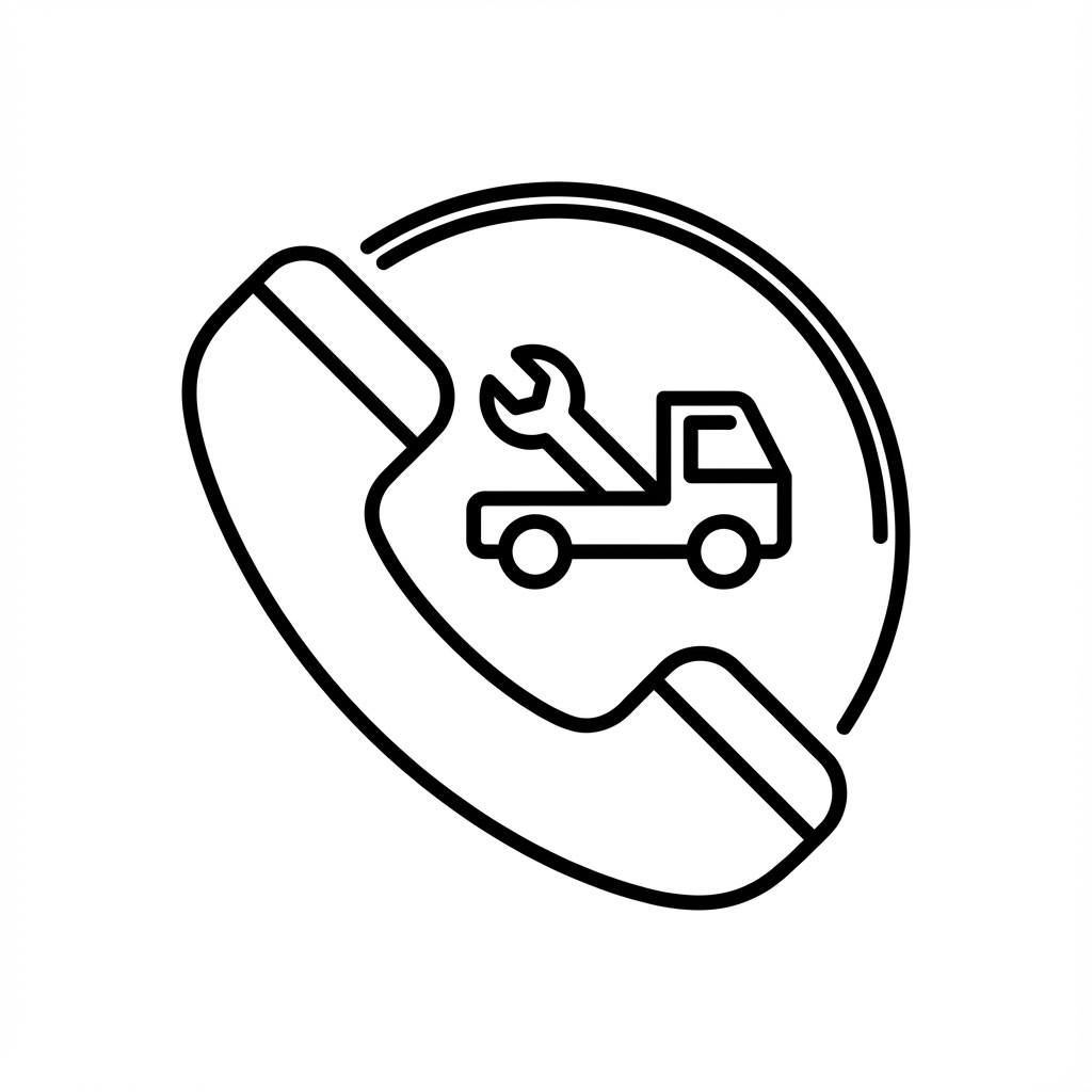 Icône téléphone - Contact urgence dépannage remorquage 24/7 France-Suisse