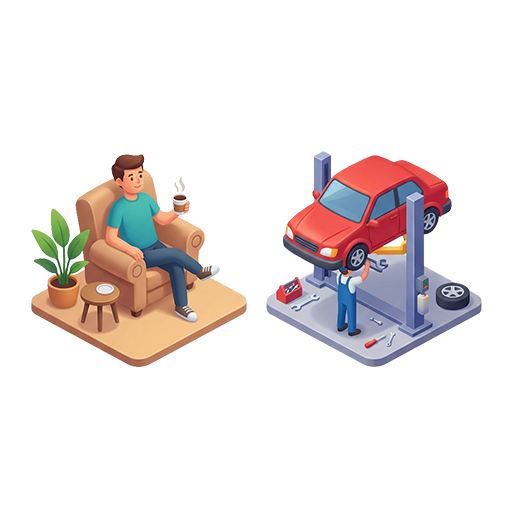 Icône réparation auto sur place Annemasse